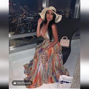 Fashion nova multi color maxi dress